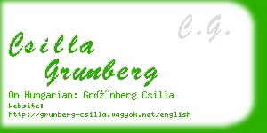 csilla grunberg business card